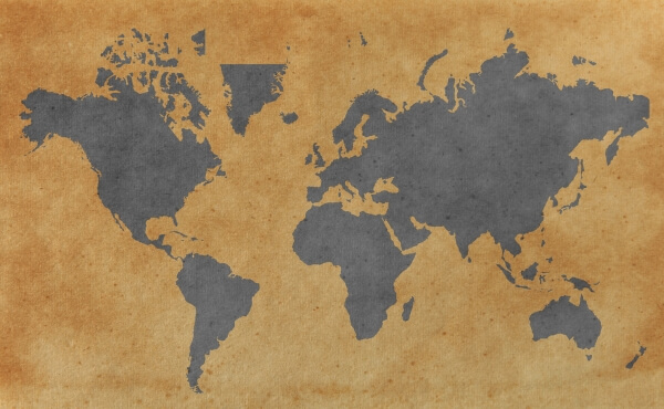 Simple world map outline